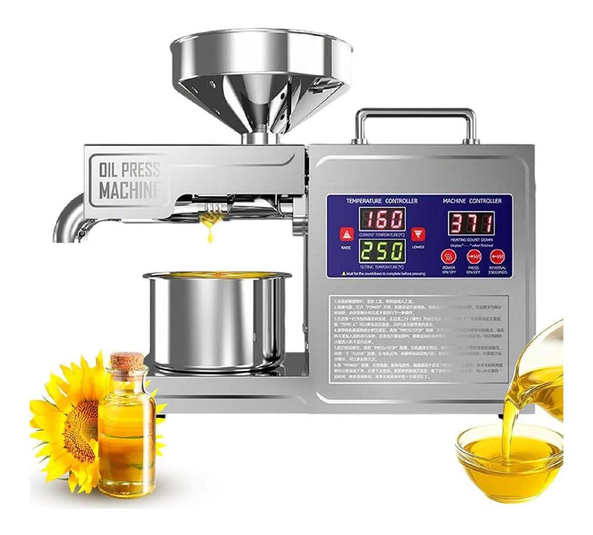 Elettrodomestico compatto Pressa elettrica Automatica Olio, pressatura