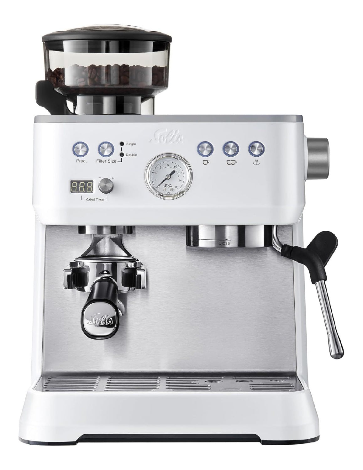 Sistema per preparazione caffe digitale con timer argento