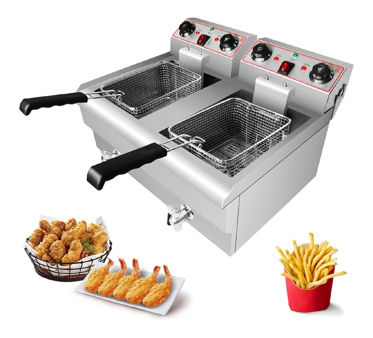 Friggitrice elettrica Friggitrice Elettrica Olio Acciaio Inox