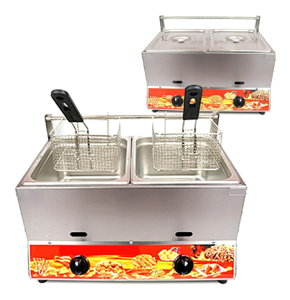 Friggitrice da cucina Friggitrice Multifunzione, Friggitrice Compatta Doppio