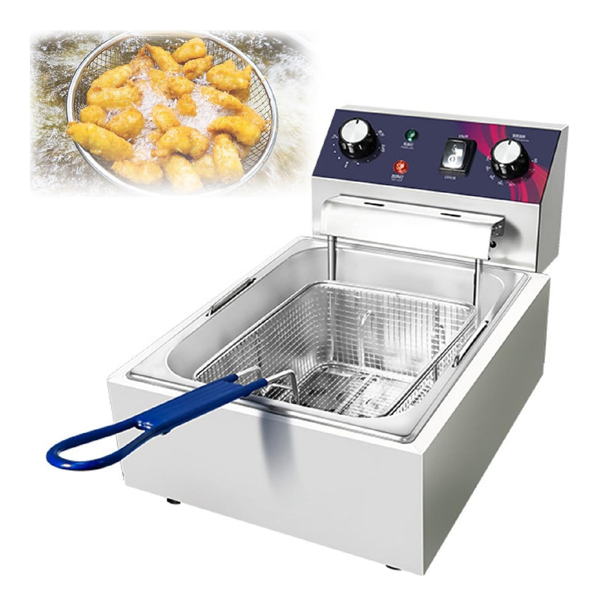 Friggitrice elettrica 13 L temperatura regolabile nero