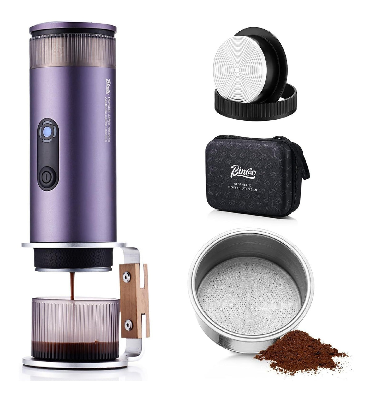 Macchina espresso portatile nero Bincoo Macchina caffe elettrica