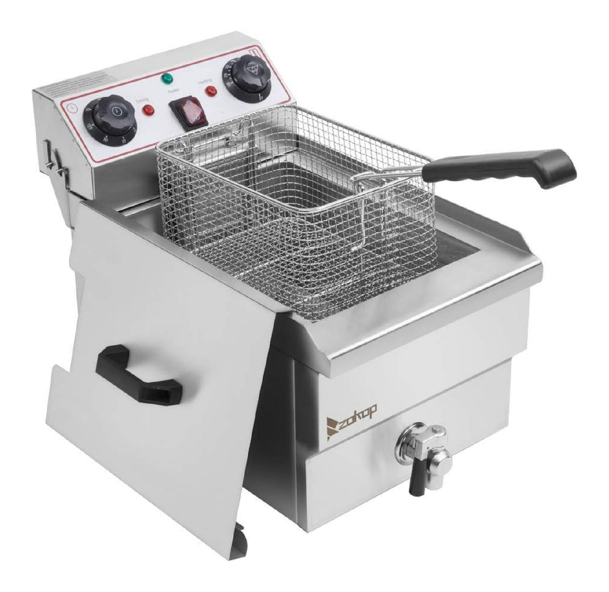 Friggitrice da cucina 8 L con timer argento