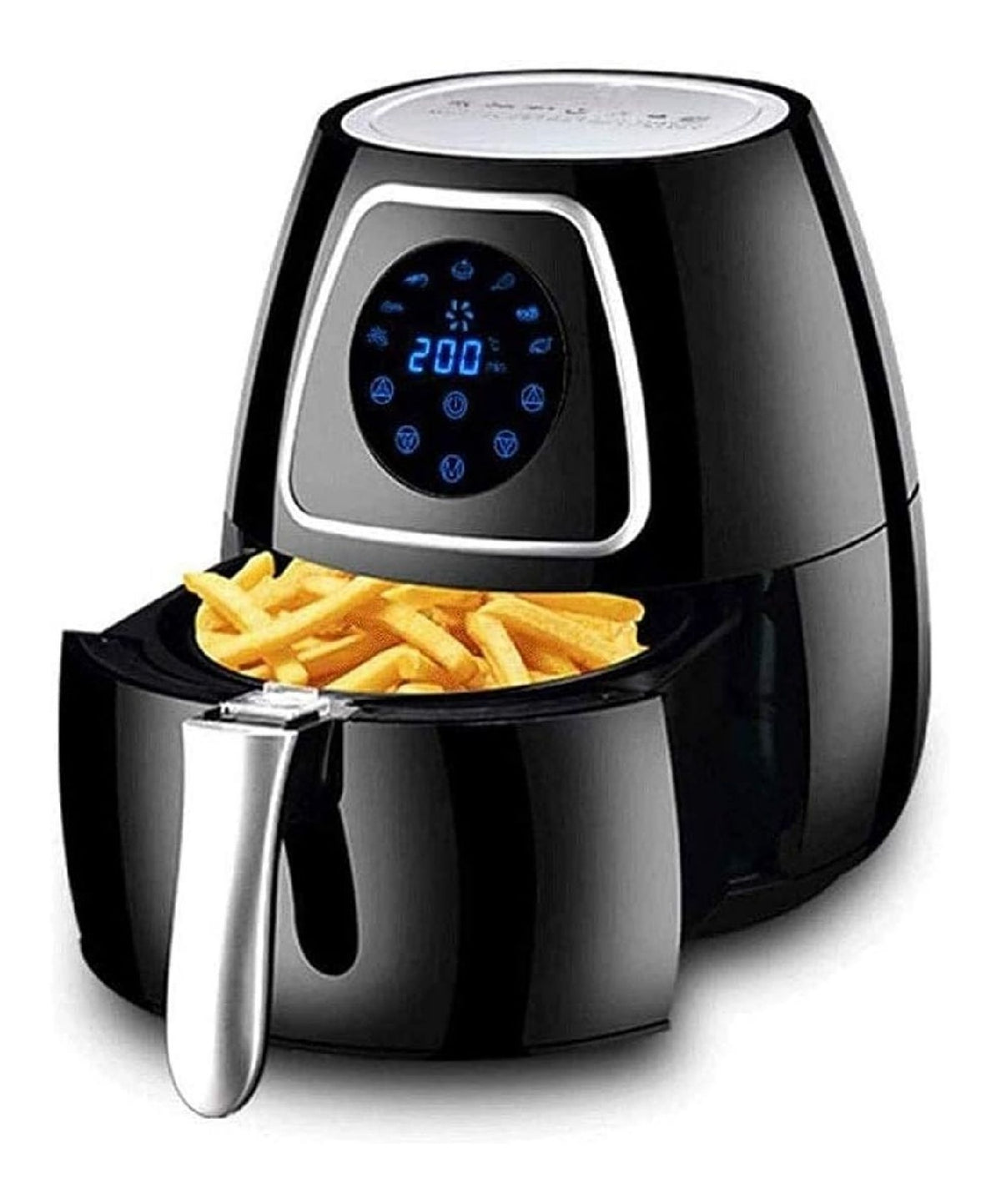 Friggitrice ad aria con comandi touch con programmi automatici nero funzionamento automatico