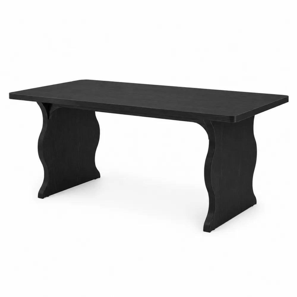 Tavolo da pranzo rettangolare MDF nero 180x90x75