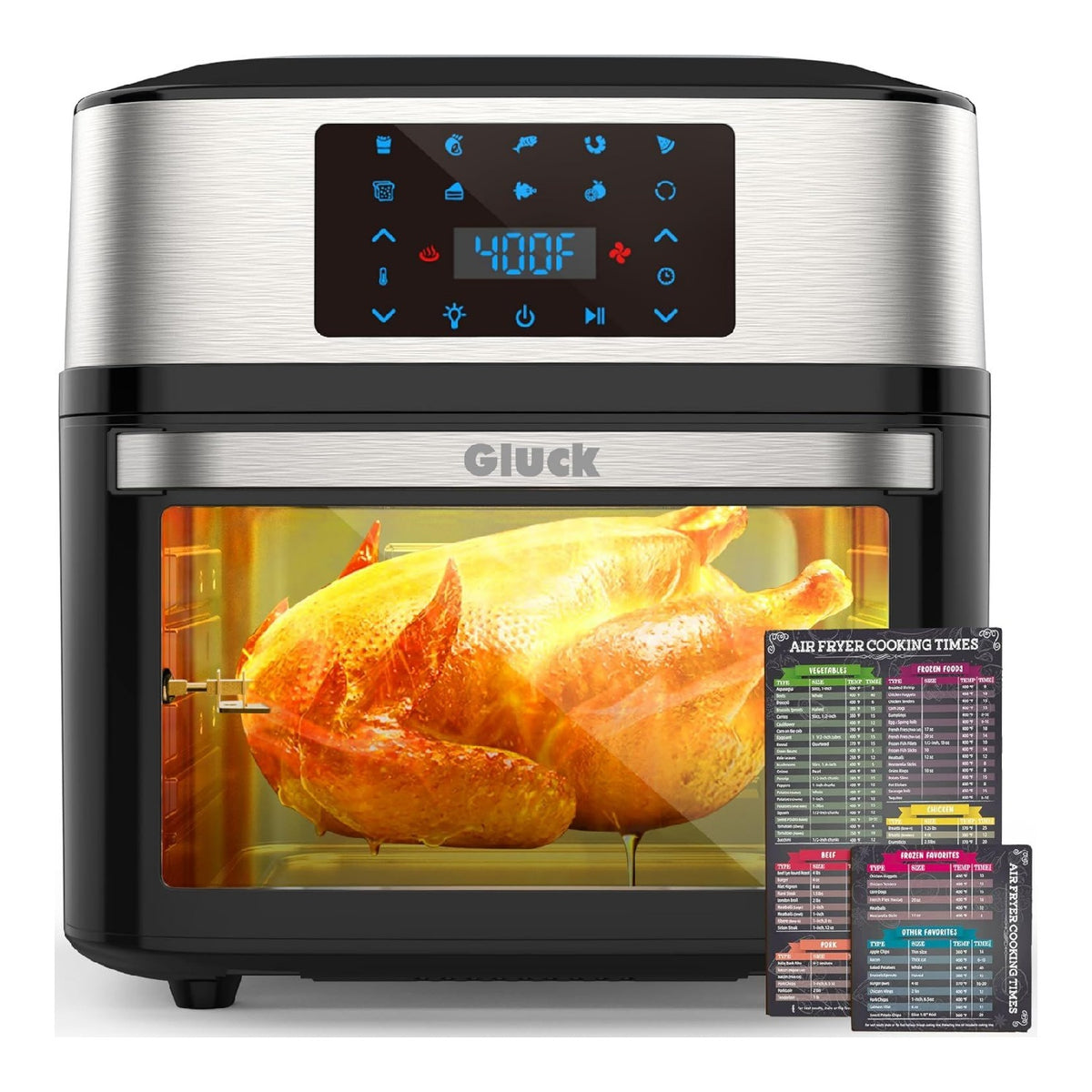 Friggitrice ad aria digitale con comandi touch nero comandi touch controllo digitale
