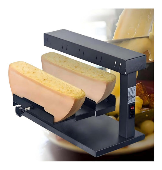 Macchina per sciogliere raclette,scioglitore formaggio doppia zona nero