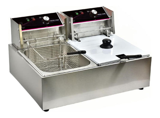 Sistema per frittura Friggitrice acciaio inox, litri, termostato