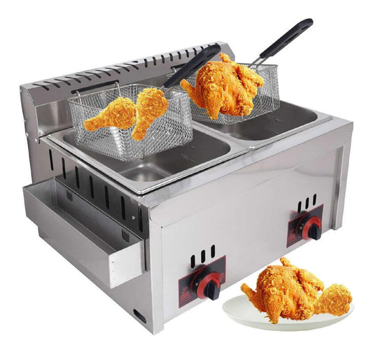 Sistema per frittura Friggitrice professionale grande doppio serbatoio