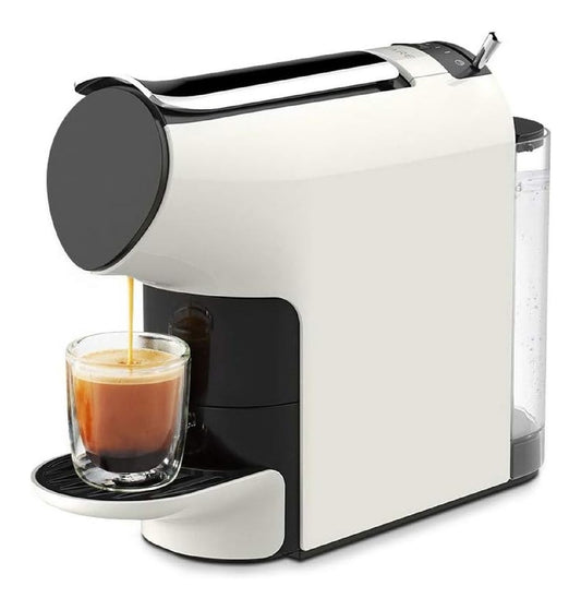 Funzionamento automatico macchina espresso portatile bianco