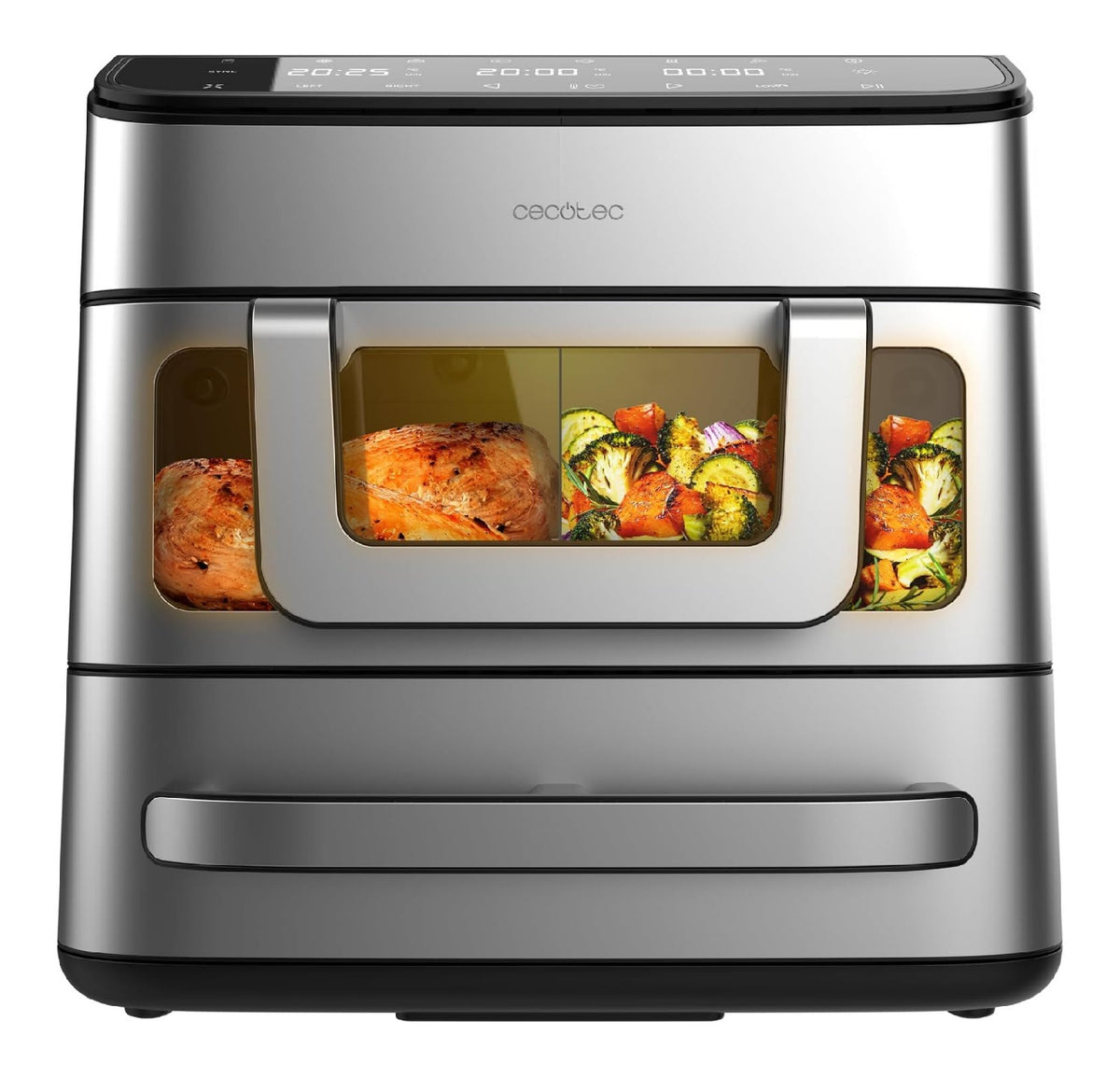 Friggitrice ad aria 18 L con comandi touch argento