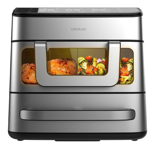 Friggitrice ad aria 18 L con comandi touch argento