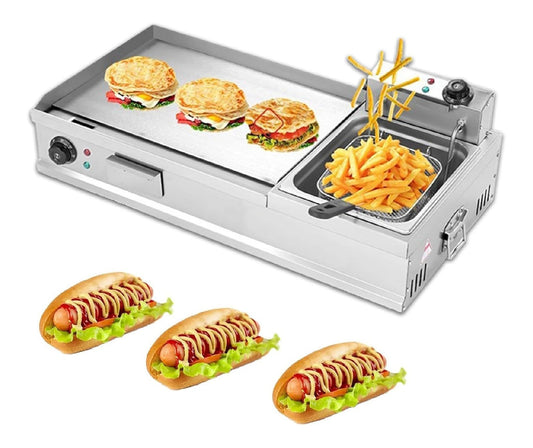Friggitrice da cucina Piastra elettrica Professionale friggitrice griglia