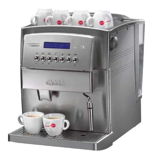 Gaggia Titanium Super Automatic Espresso funzionamento automatico funzione vapore argento