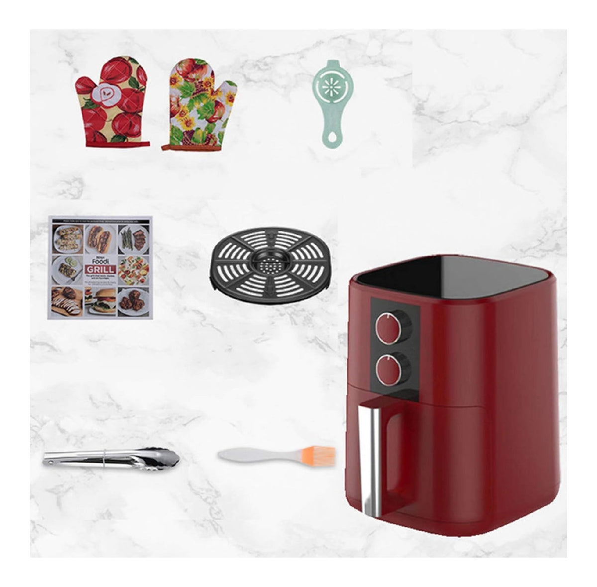 Friggitrice ad aria digitale con timer nero 5 L