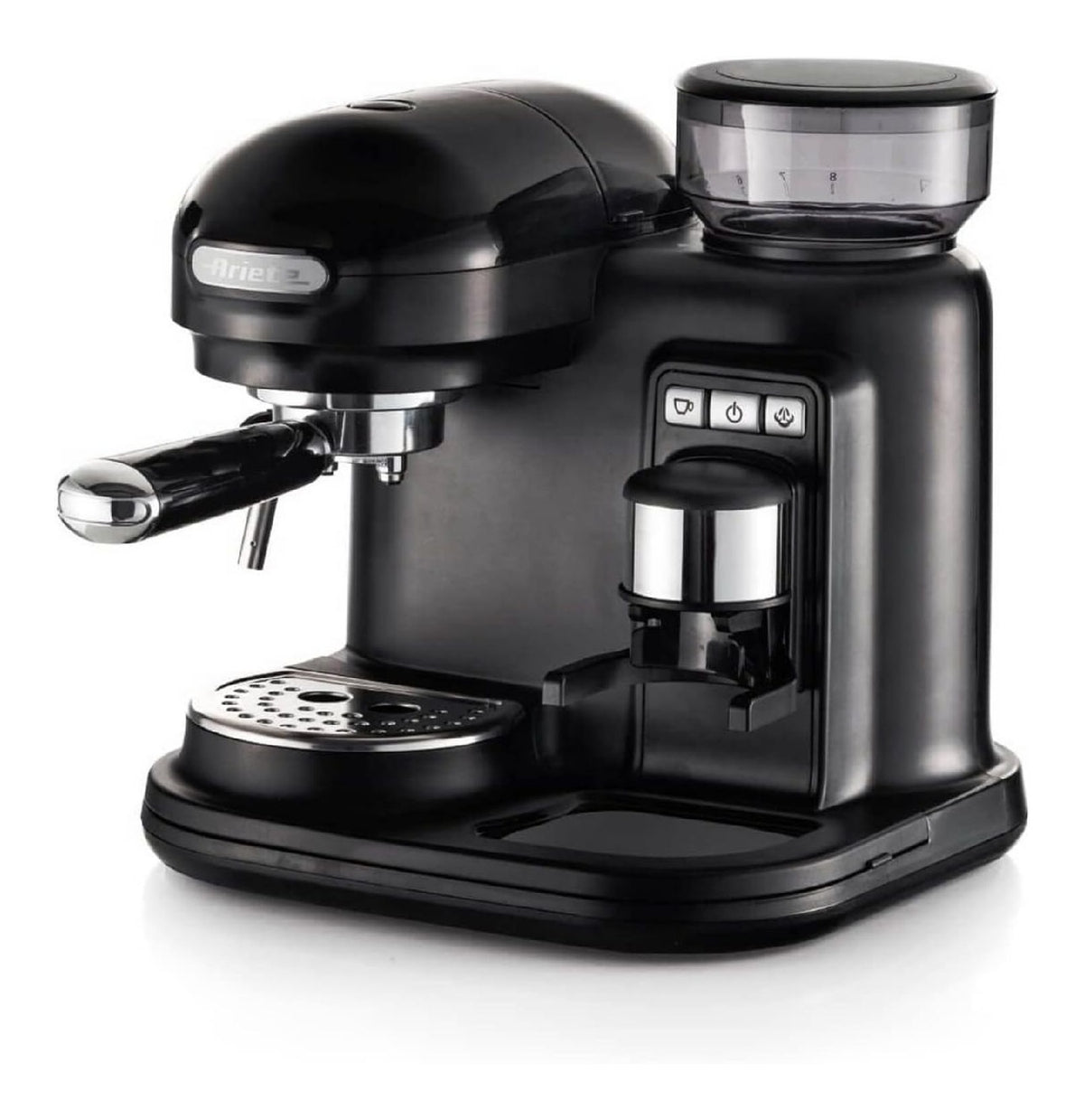 Macinacaffe elettrico con macinacaffe nero