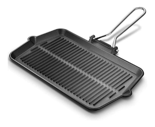 Forno elettrico compatto Piastra ghisa, Grill Bistecchiera Rettangolare