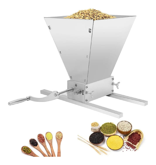 In acciaio inox mulino elettrico per cereali con macinacaffe argento