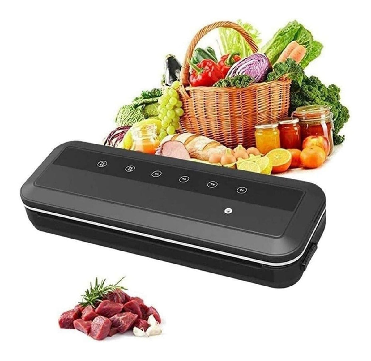 Sottovuoto Macchina Sigillatore Sottovuoto Macchina con comandi touch funzionamento automatico nero