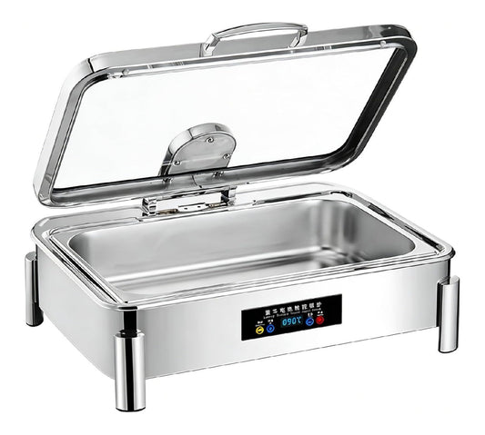 Scaldavivande Elettrico Buffet Acciaio Inox digitale funzionamento automatico argento