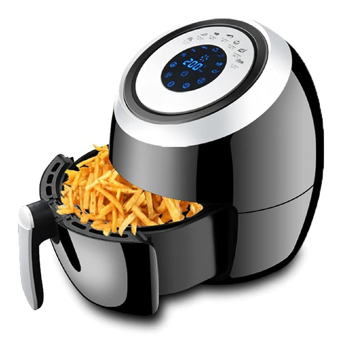 Friggitrice ad aria digitale con comandi touch nero 5.5 L comandi touch