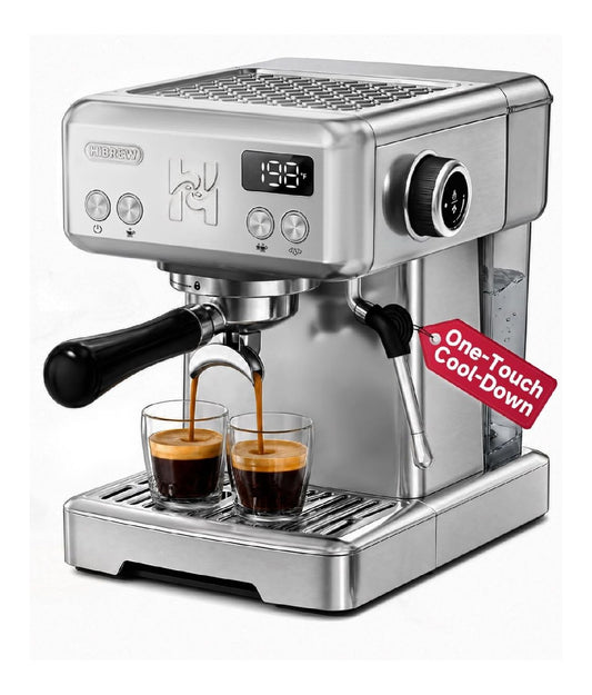 Macchina espresso digitale con comandi touch argento