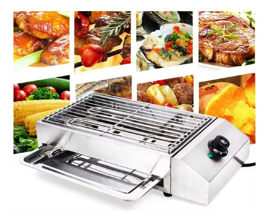 Griglia Elettrica Professionale, Barbecue Senza portatile temperatura regolabile rosso