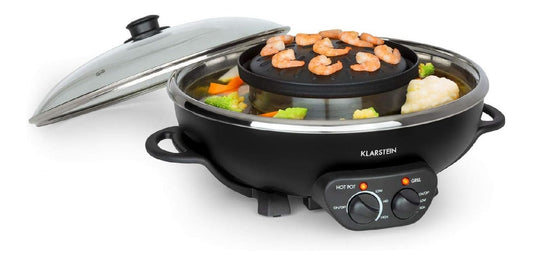 Szechuan Hot Pot Piastra, Grill in acciaio inox nero