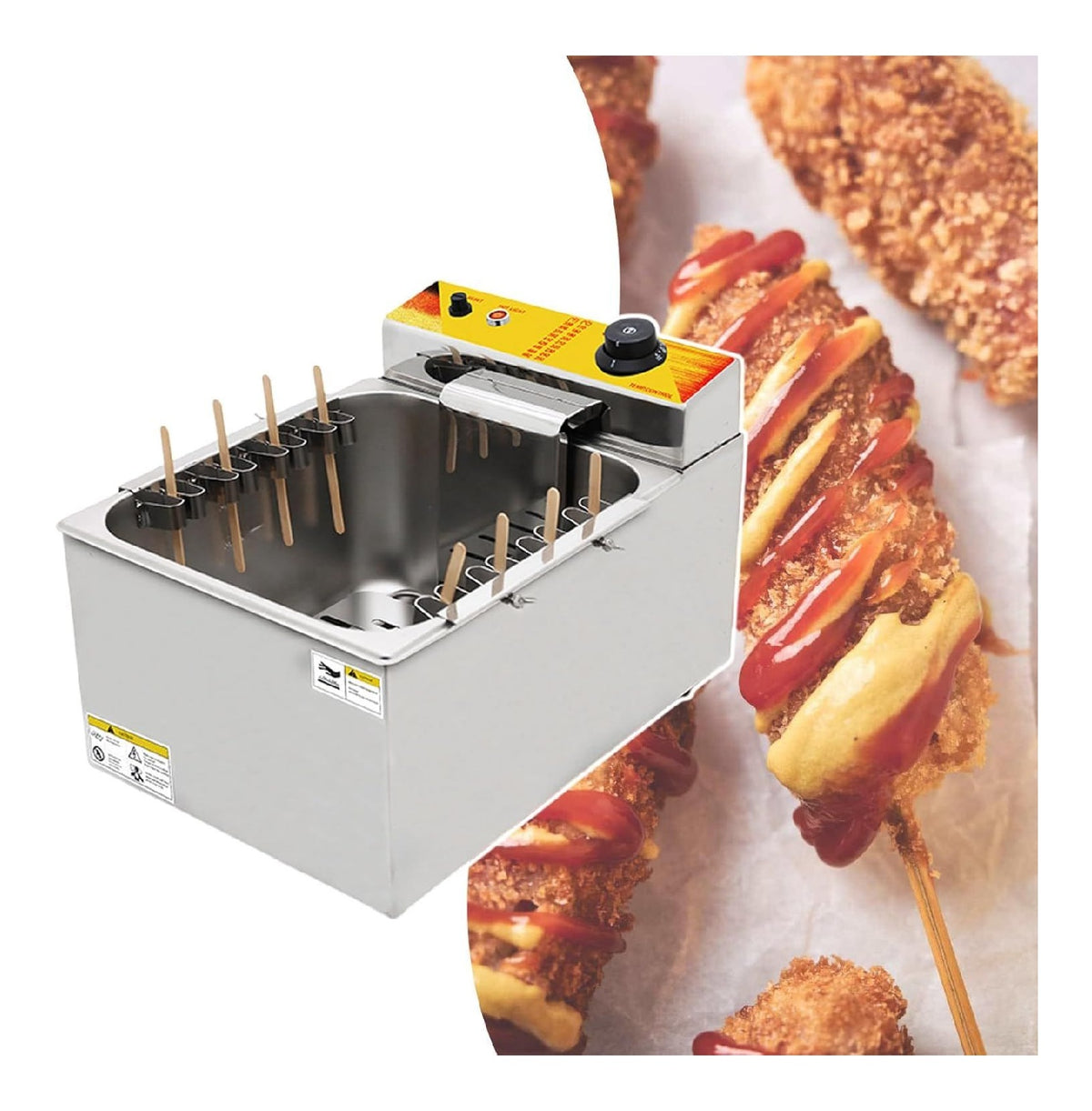 Friggitrice da cucina 12 L temperatura regolabile nero