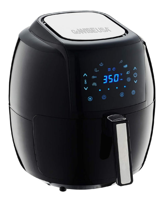 Friggitrice ad aria digitale con comandi touch nero con timer rivestimento antiaderente