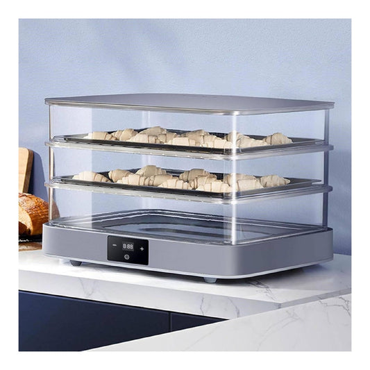 Kit scatola per lievitazione impasto con timer funzionamento automatico nero
