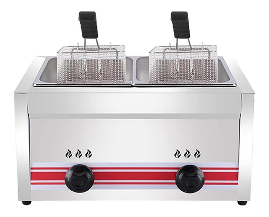 Friggitrice elettrica 20 L in acciaio inox argento