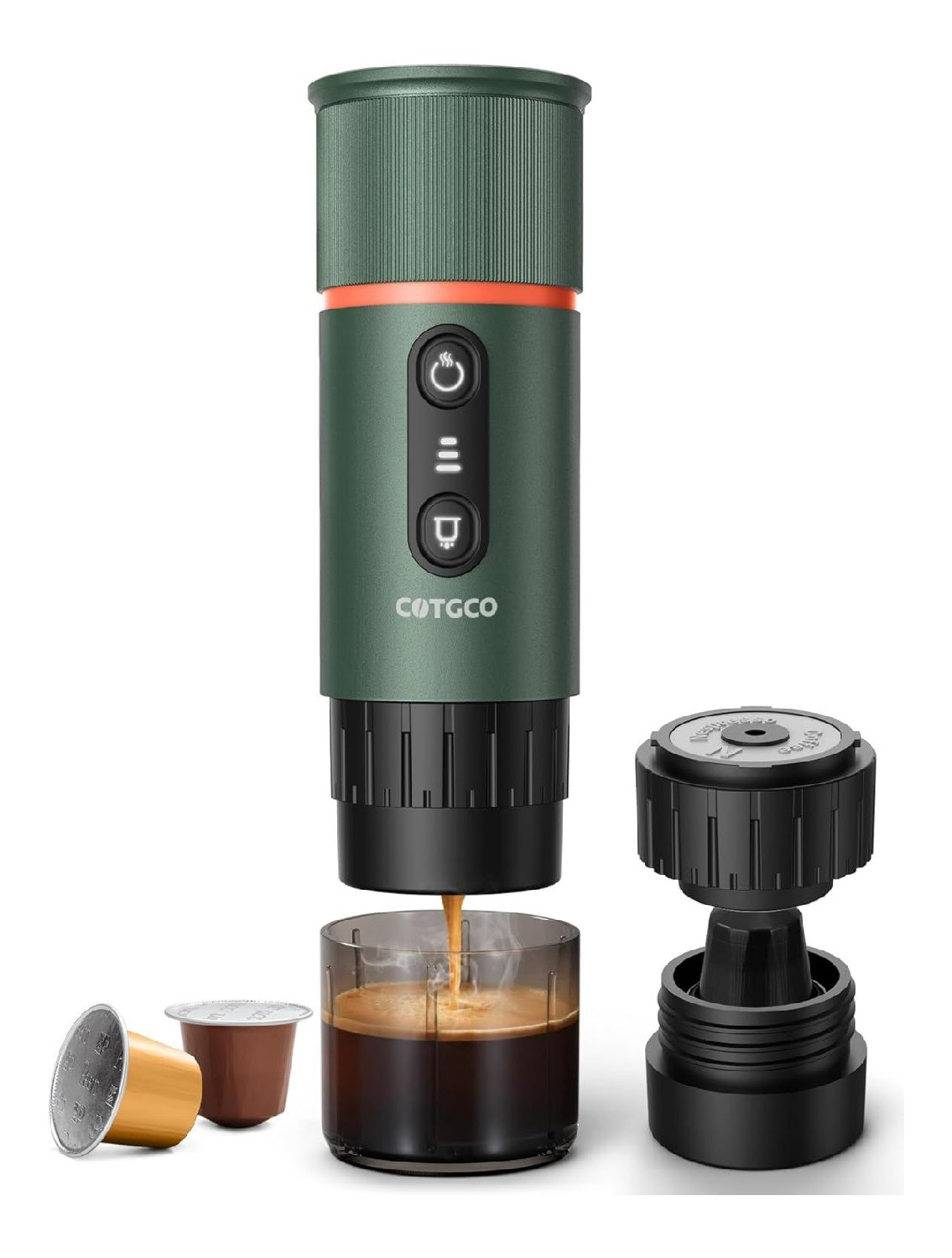 Macchina espresso funzionamento automatico portatile verde