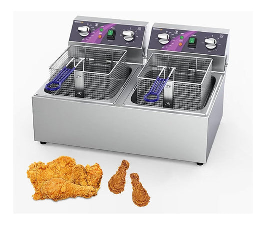 Friggitrice da cucina con timer funzionamento automatico nero con timer