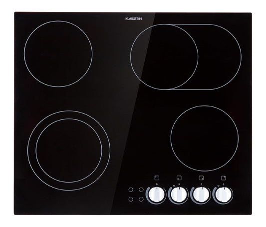 Klarstein Piano Cottura Vetroceramica Fuochi, con comandi touch con timer oro
