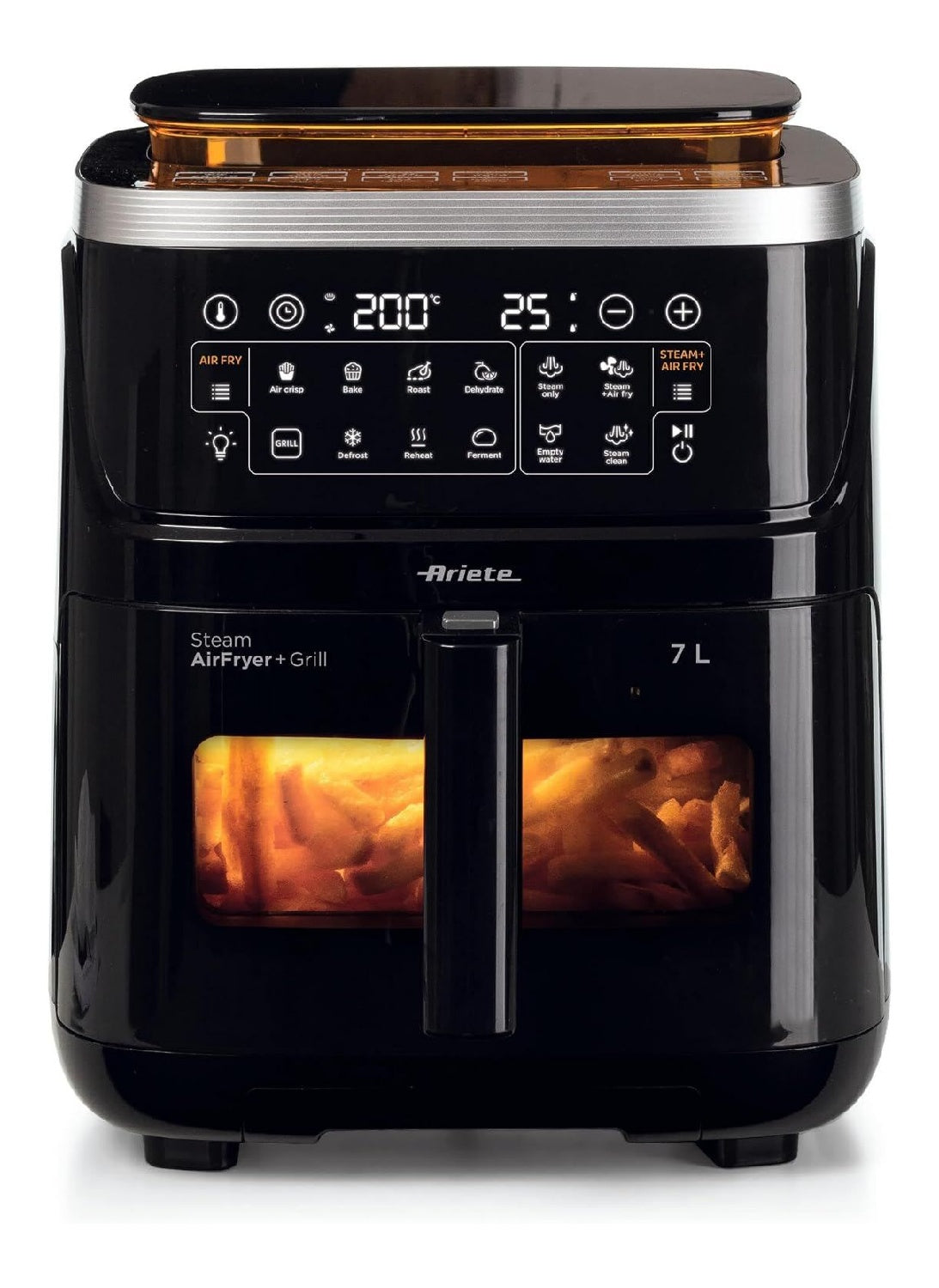 Friggitrice ad aria con comandi touch con timer nero comandi touch