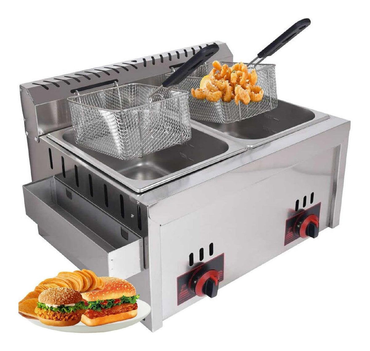 Friggitrice da cucina Friggitrici Commerciali, friggitrice Grande capacita