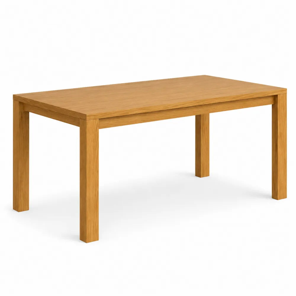 Tavolo da pranzo rettangolare in legno di quercia 150x80x75