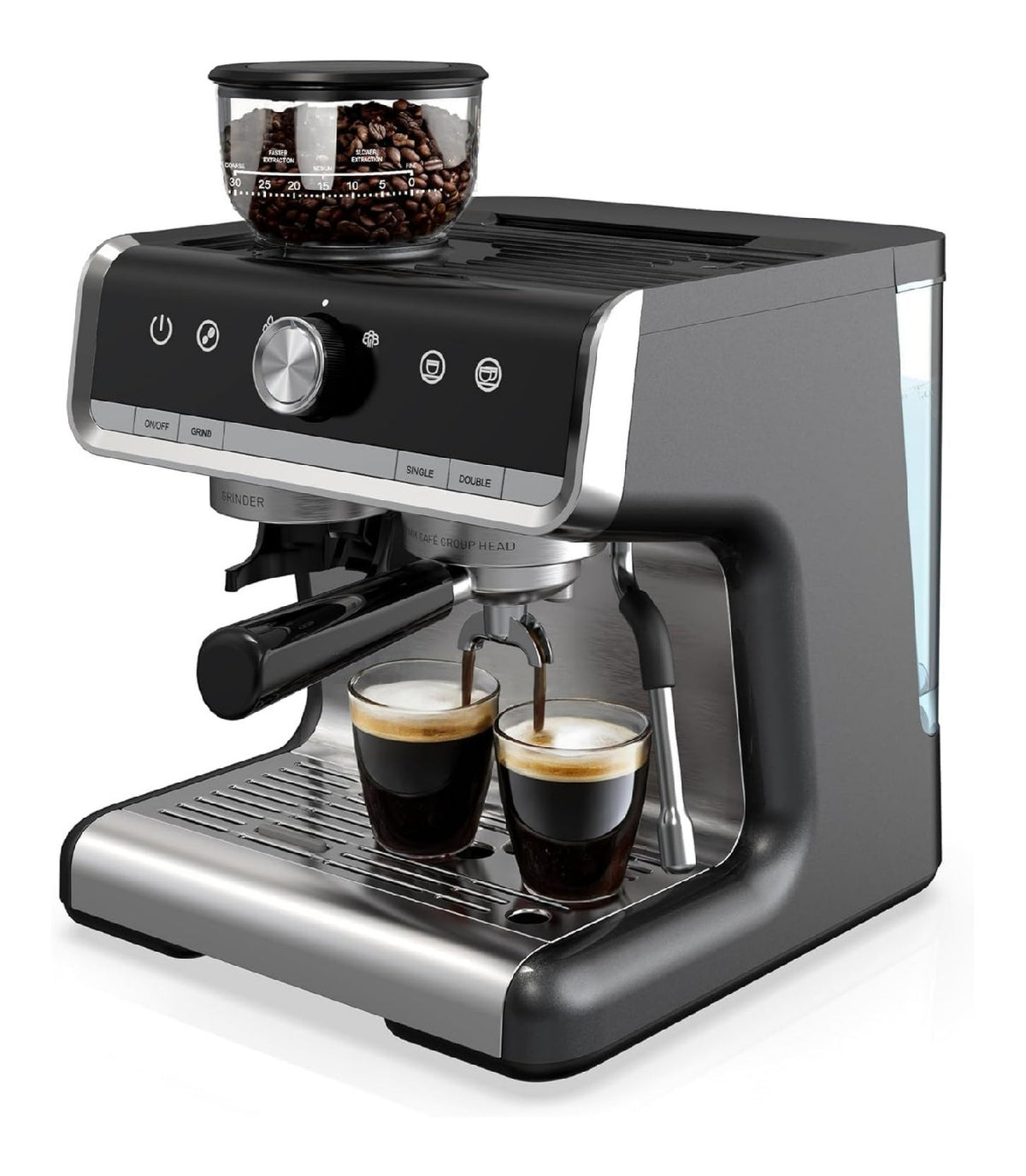 Funzionamento automatico macchina espresso funzione vapore crema