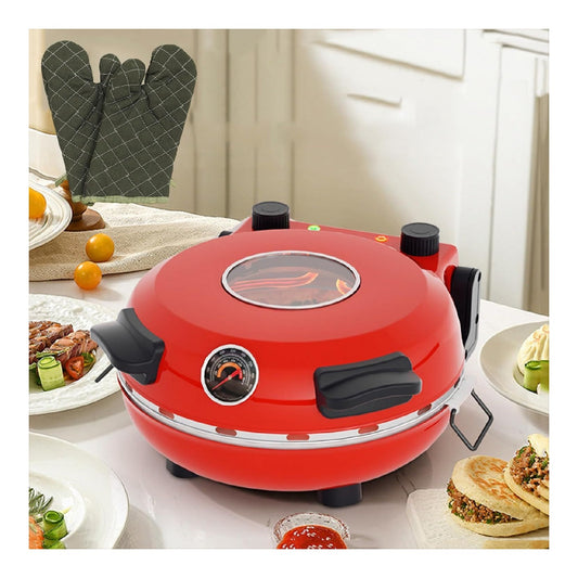 Forno elettrico compatto con timer portatile rosso