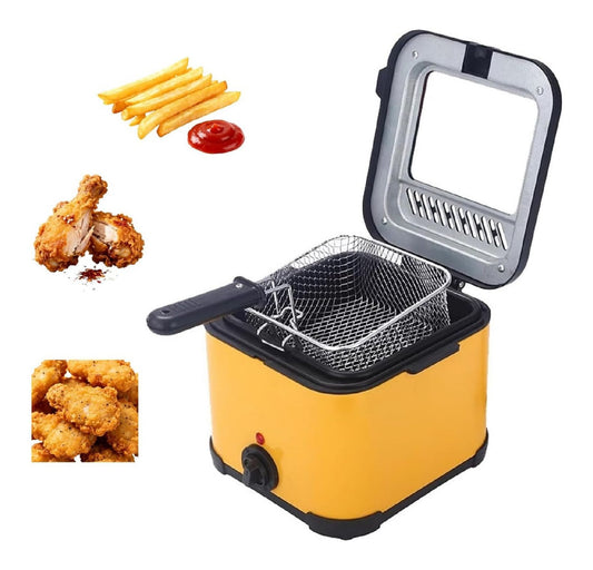 Friggitrice elettrica 1.5 L temperatura regolabile oro