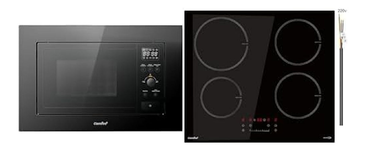 Microonde da cucina con comandi touch digitale nero