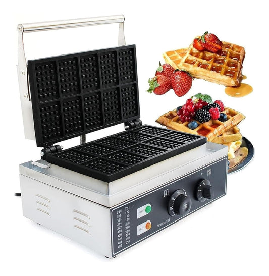 Macchina Per Waffle Elettrica, Piastra con timer temperatura regolabile rame
