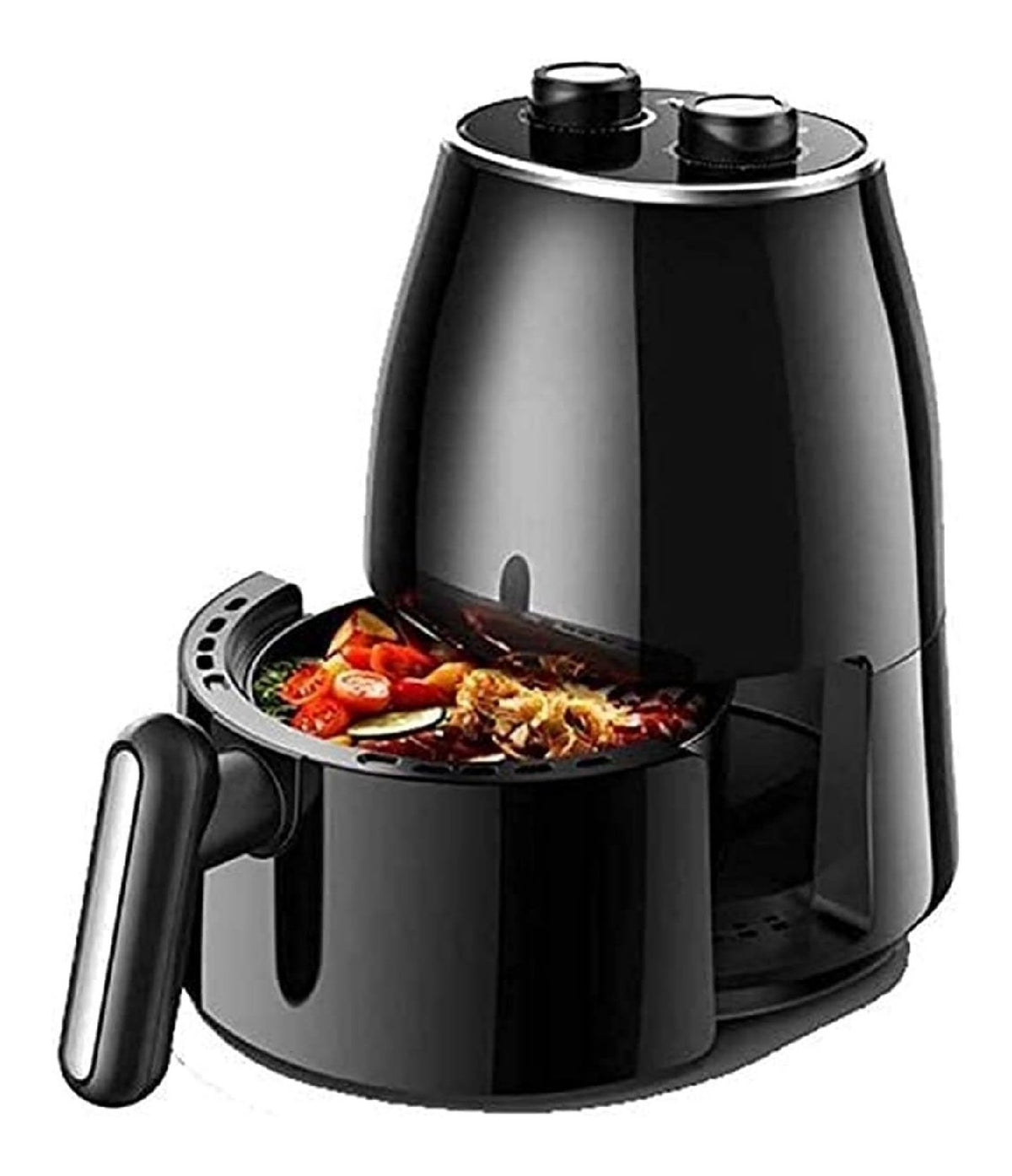Friggitrice aria domestico Friggitrice elettrica Friggitrice ad aria con timer funzionamento automatico nero