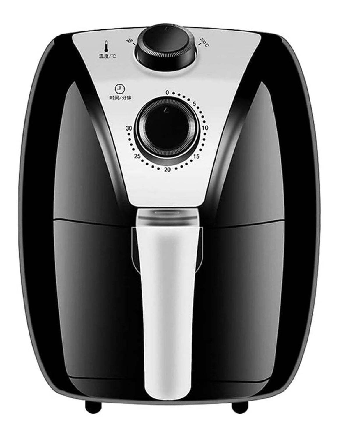 Friggitrice ad aria con comandi touch con timer nero funzionamento automatico