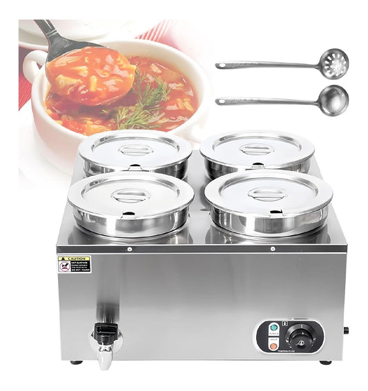 Apparecchio per uso domestico Scaldavivande Elettrico Commerciale, bagnomaria Vapore pentole Acciaio Inox, ar