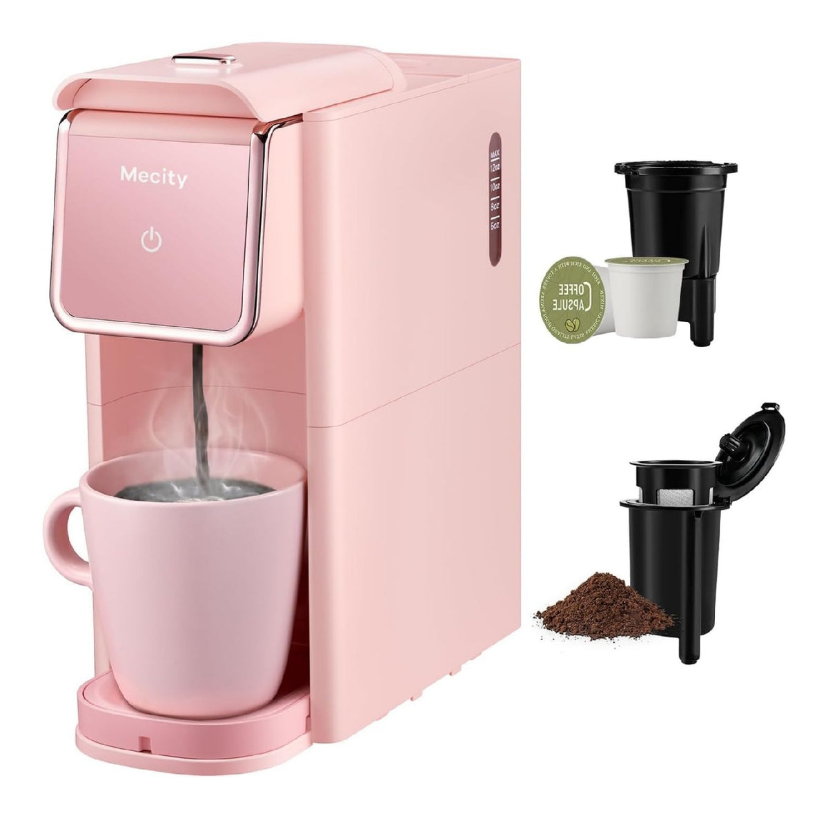 Con comandi touch macchina espresso funzionamento automatico rosa