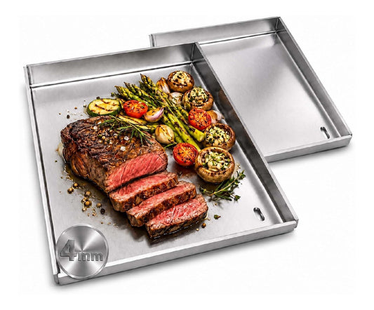 Apparecchio per uso domestico piastre griglia, acciaio inox, barbecue