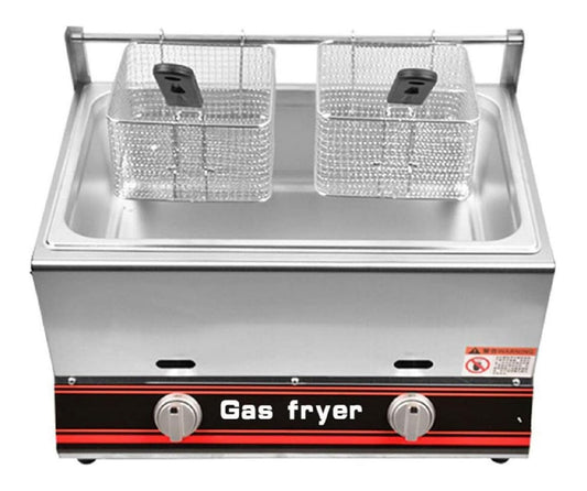 Sistema per frittura Friggitrice Gas, friggitrice Commerciale Acciaio Inossidabile Alta capacita, oro