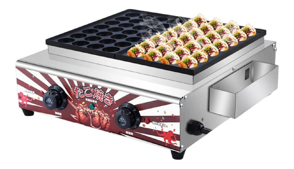 Elettrodomestico compatto Padella Takoyaki Professionale, griglia elettrica